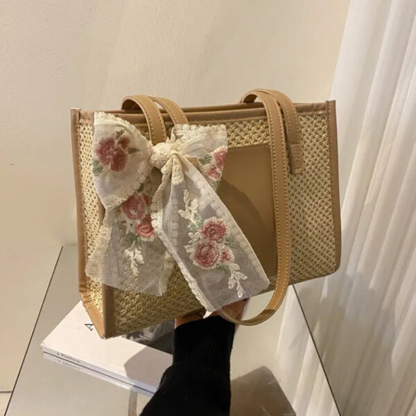 Simple and Elegant Shoulder Woven Bag