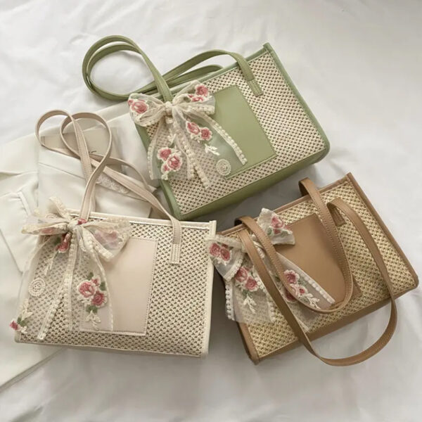 Simple and Elegant Shoulder Woven Bag - Image 3
